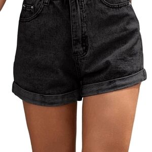 Classic Black Women's Jean Shorts, New, Size L